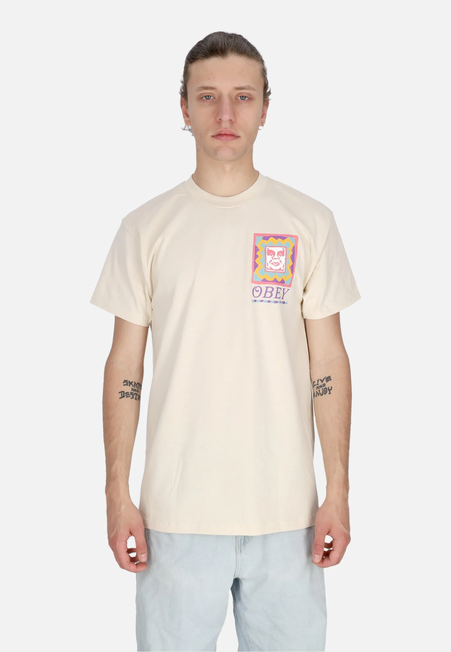 Maglietta Uomo Throwback Classic Tee Cream