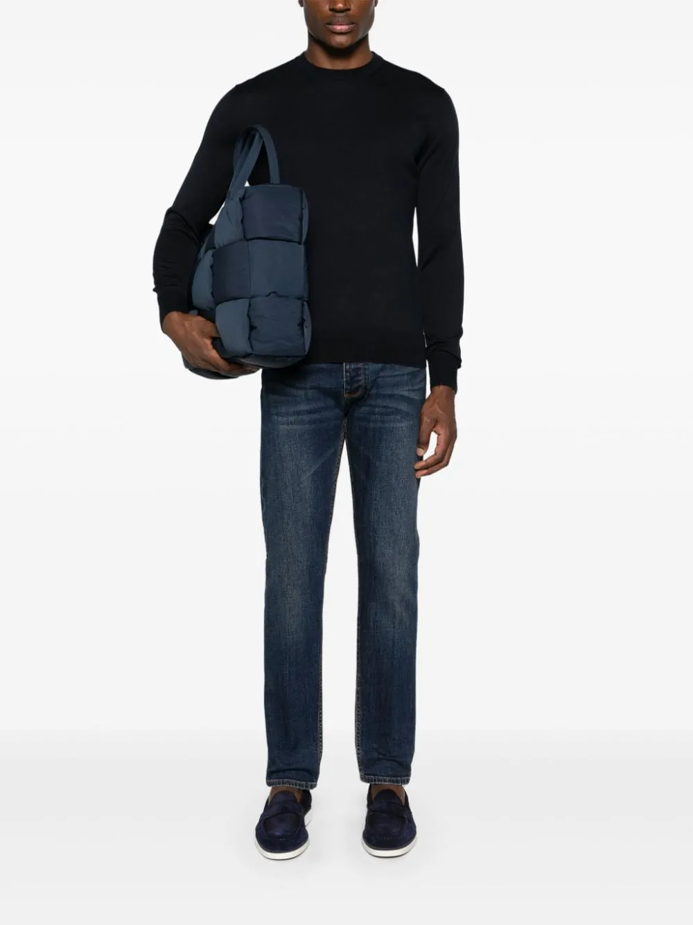 Maglione a girocollo in blu notte Ballantyne - uomo