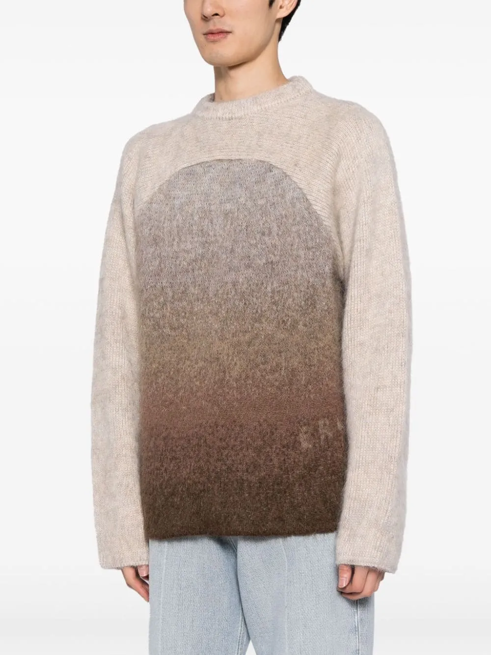 Maglione con effetto sfumato in marrone - unisex