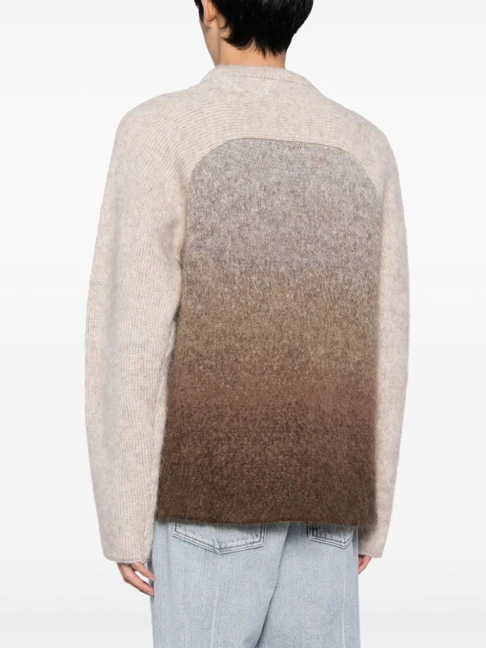 Maglione con effetto sfumato in marrone - unisex