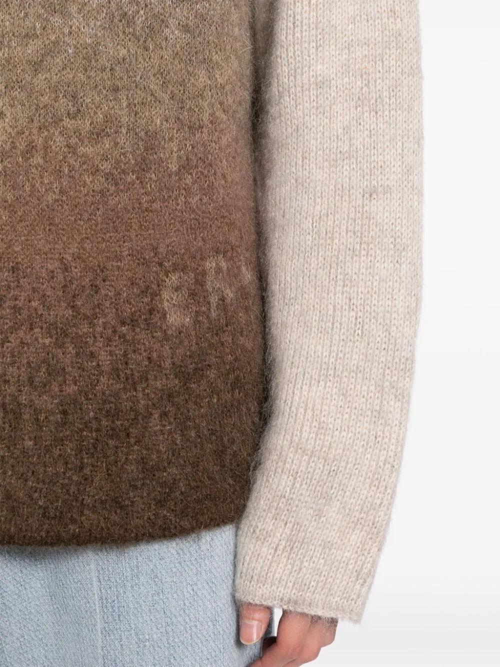 Maglione con effetto sfumato in marrone - unisex
