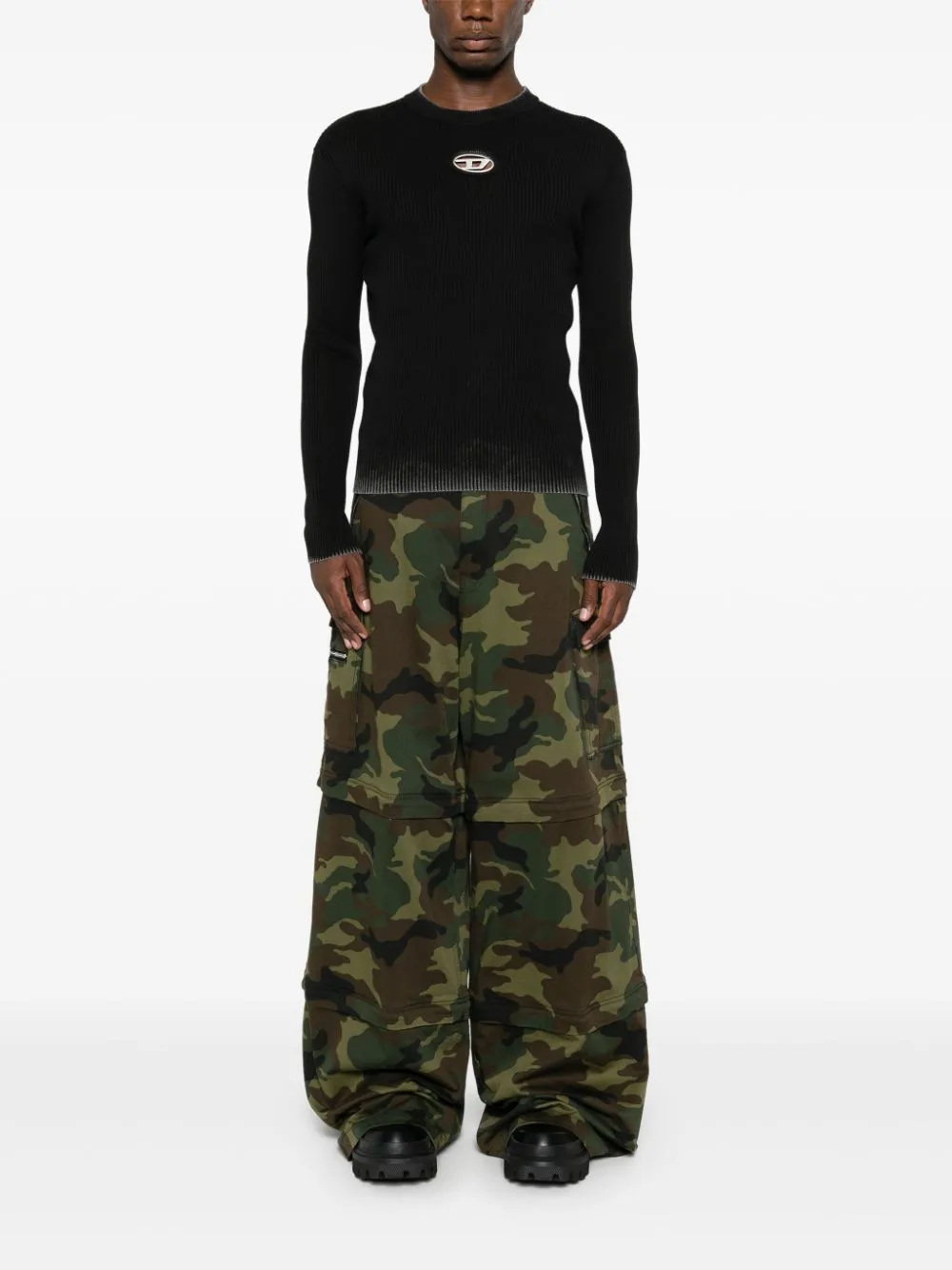 Maglione con logo k-darin-a in nero Diesel - uomo