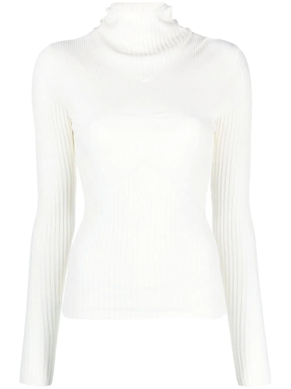 Maglione con passamontagna in bianco - donna