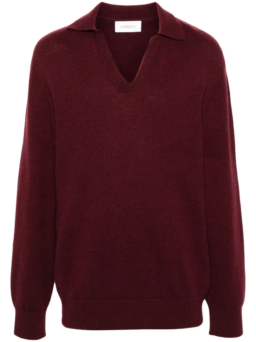 Maglione in maglia fine in bordeaux Laneus - uomo