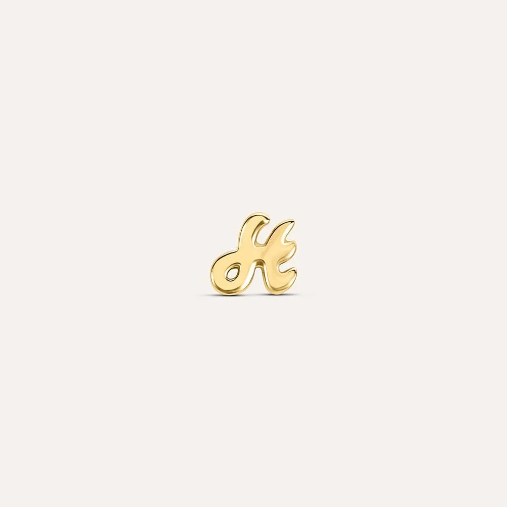 Mono Orecchino Lobo Lettera H Bon Ton Oro Giallo 375/1000 1428128