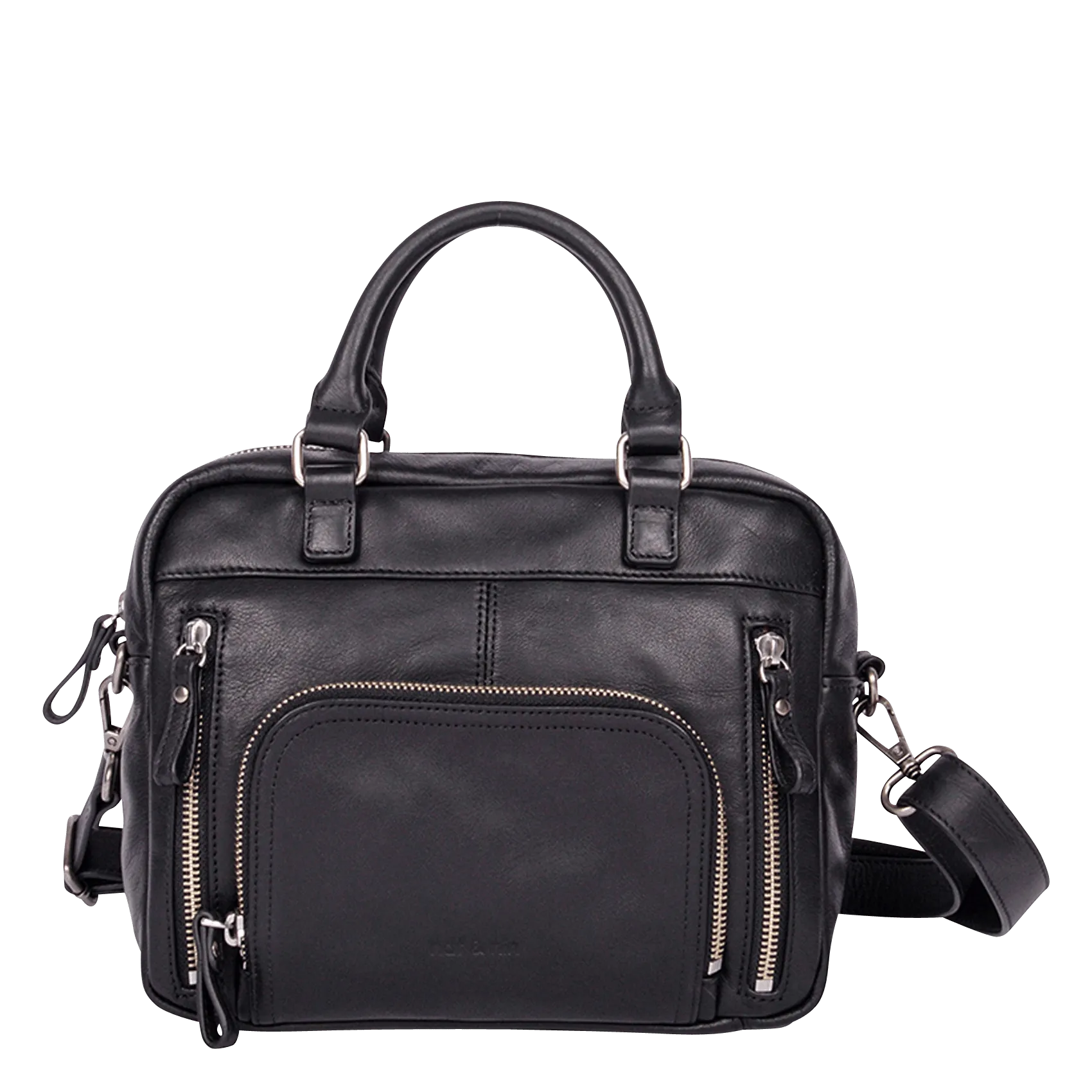  NAT & NIN   MINI MACY - Borsa multitasche in pelle | Nero
