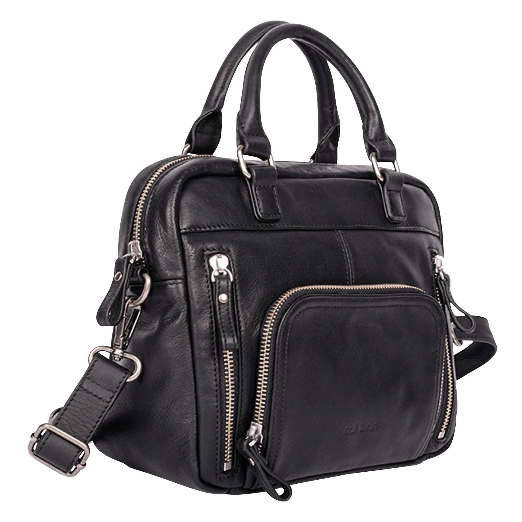  NAT & NIN   MINI MACY - Borsa multitasche in pelle | Nero