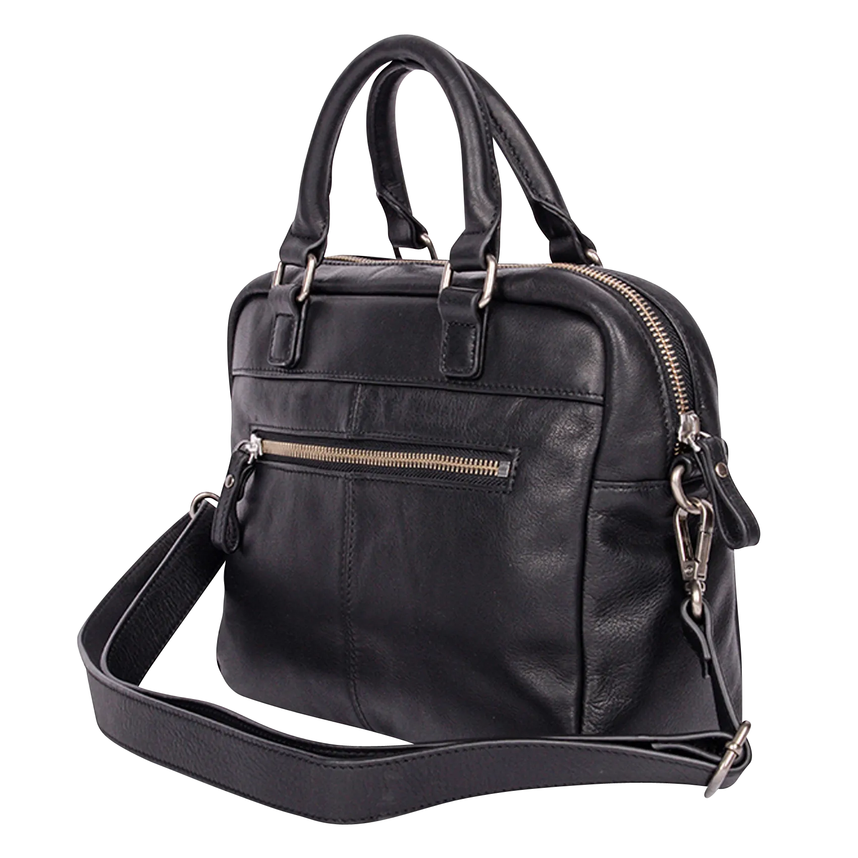  NAT & NIN   MINI MACY - Borsa multitasche in pelle | Nero