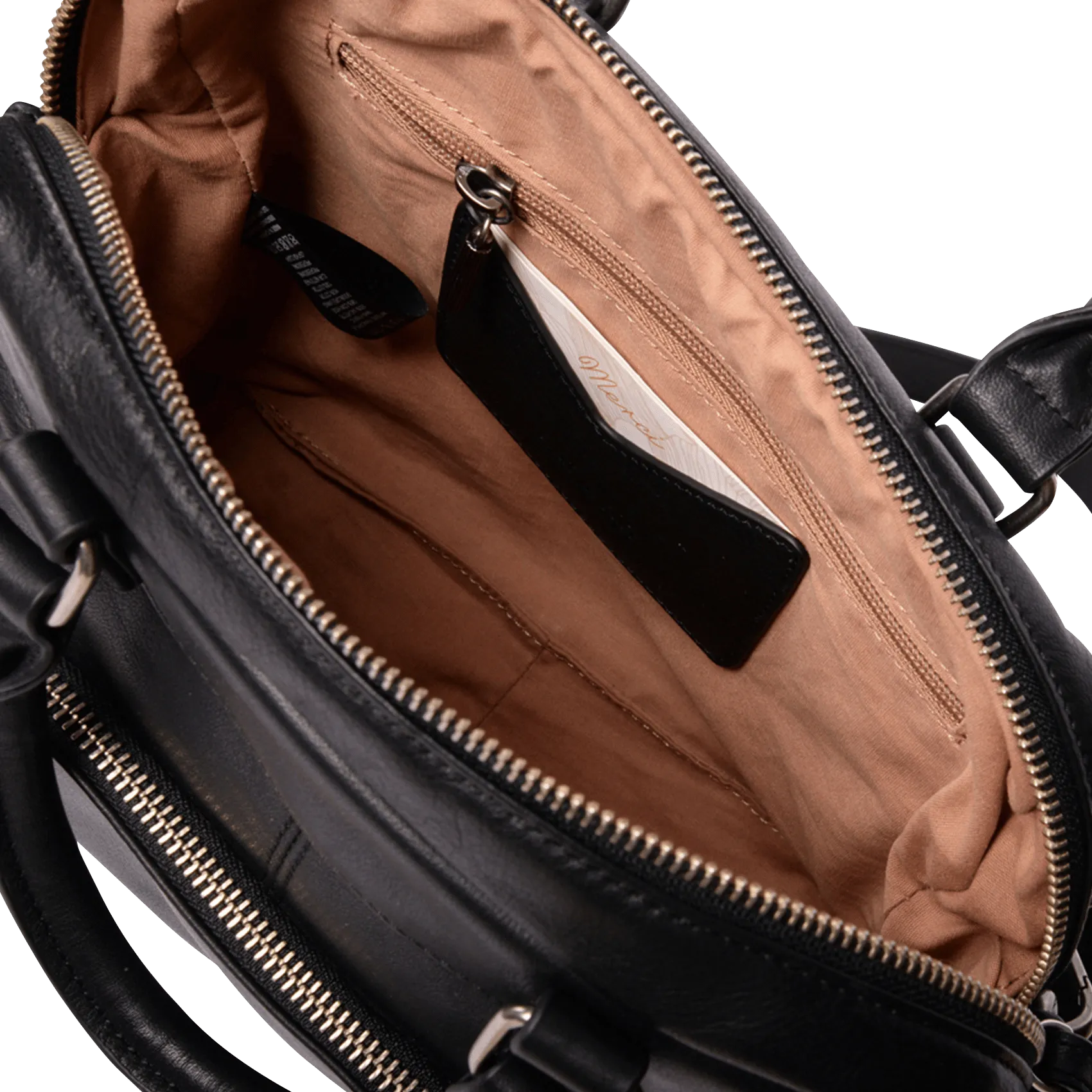  NAT & NIN   MINI MACY - Borsa multitasche in pelle | Nero