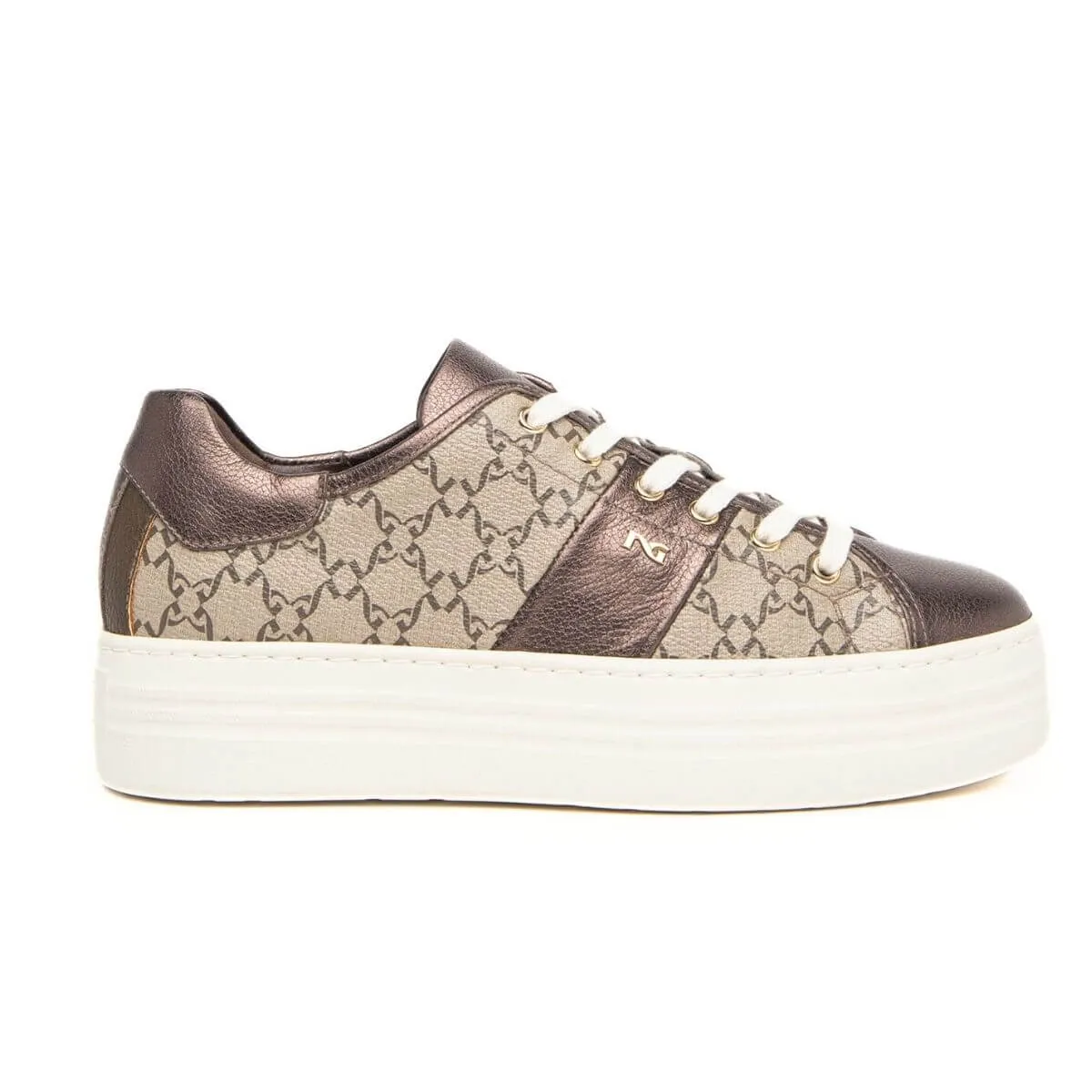 NERO GIARDINI SNEAKERS I411614D-300 LOGATO TESTA DI MORO  