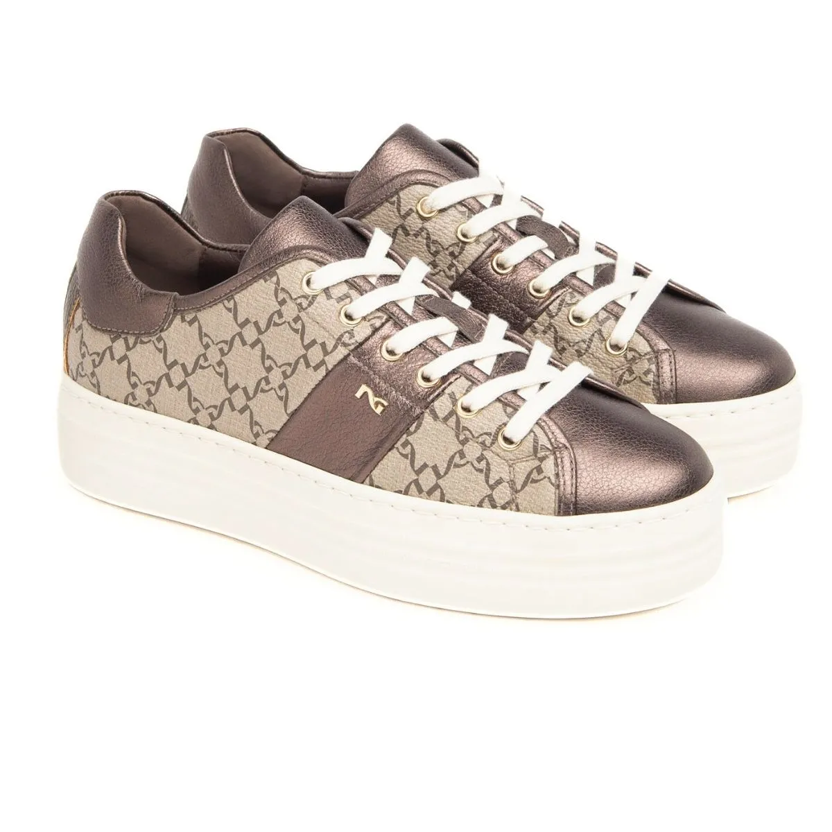 NERO GIARDINI SNEAKERS I411614D-300 LOGATO TESTA DI MORO  