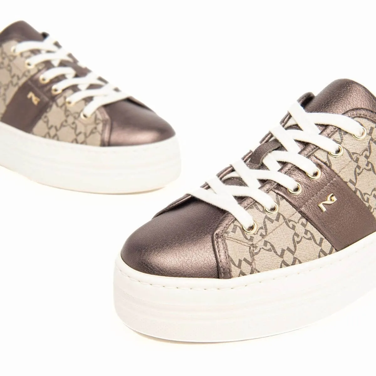 NERO GIARDINI SNEAKERS I411614D-300 LOGATO TESTA DI MORO  