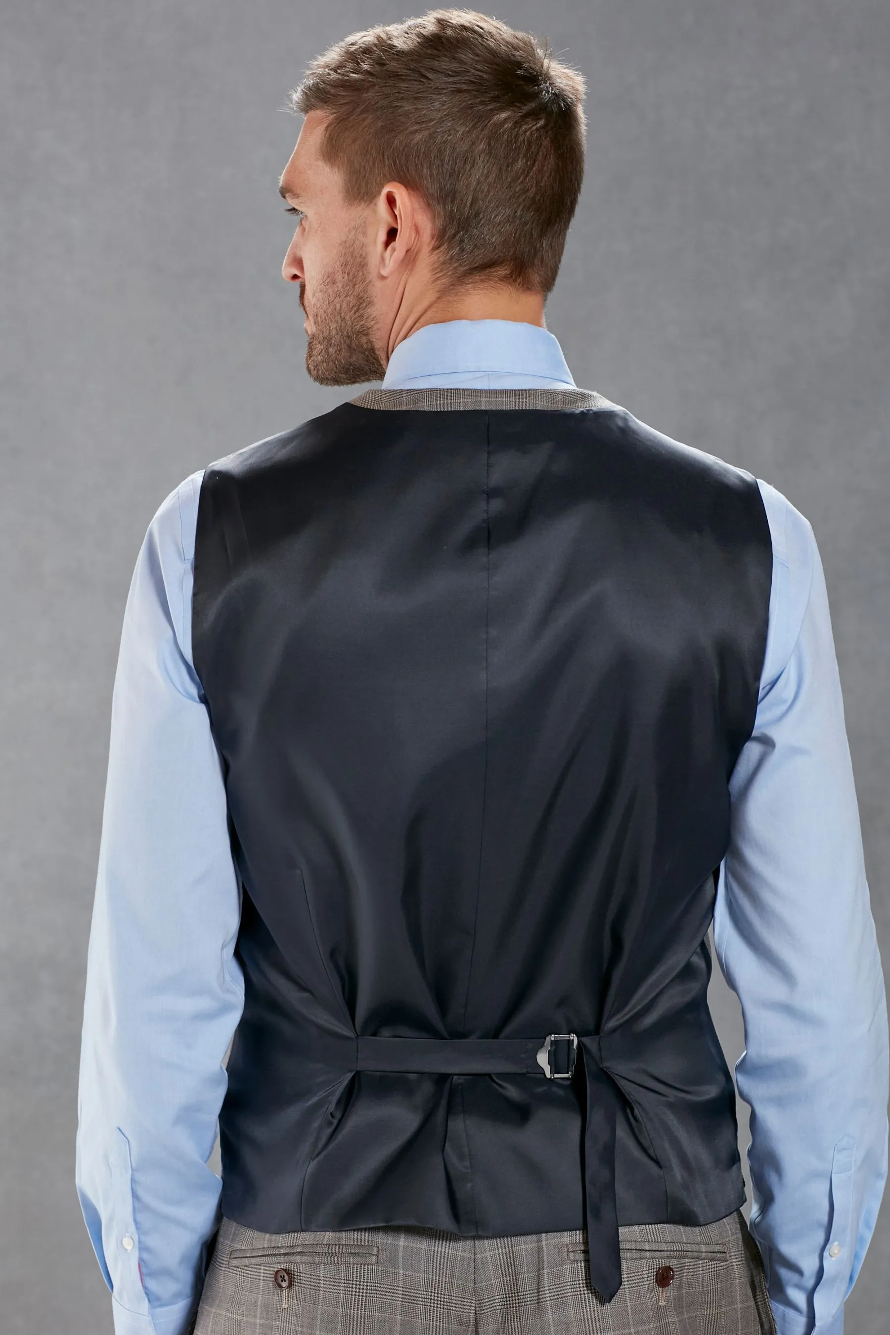 Neutro  - Signature - Maglia in tessuto britannico A quadri regular - Gilet da completo vestibilità