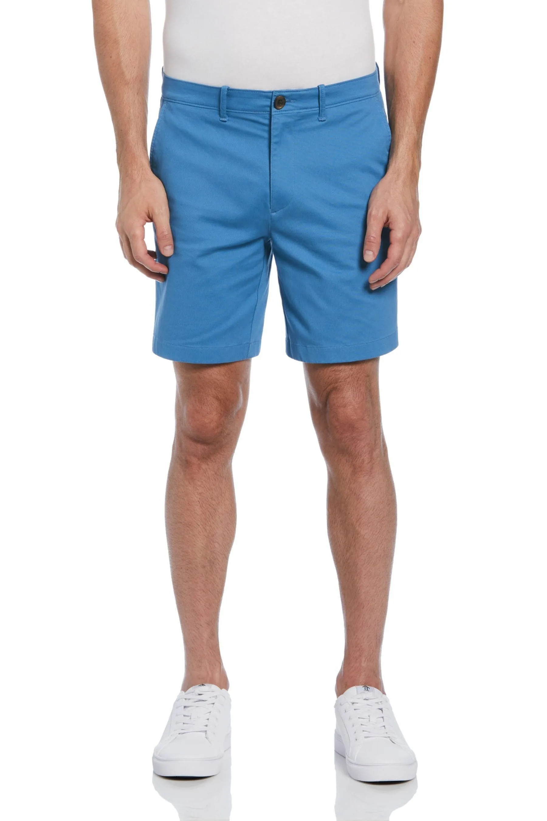Original Penguin Blu - Bedford - Shorts elasticizzati in cotone a coste