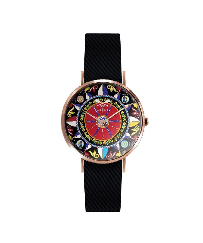 OROLOGIO SICILY MULTICOLOR dm. 28 JACQUARD NERO