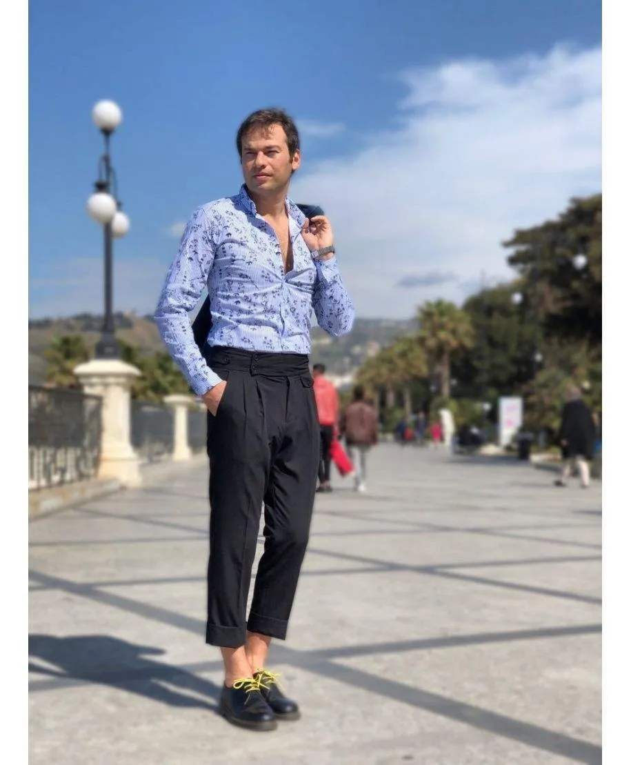 Pantaloni chino, Blu - Made in Italy