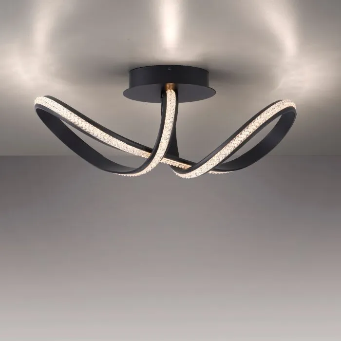 Paul Neuhaus BRILLA Plafoniera LED Nero, 1-Luce