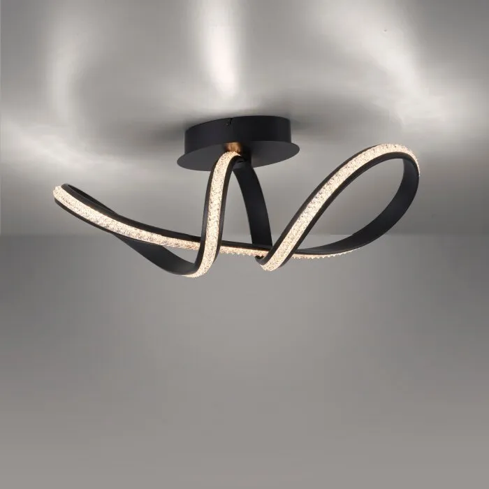 Paul Neuhaus BRILLA Plafoniera LED Nero, 1-Luce