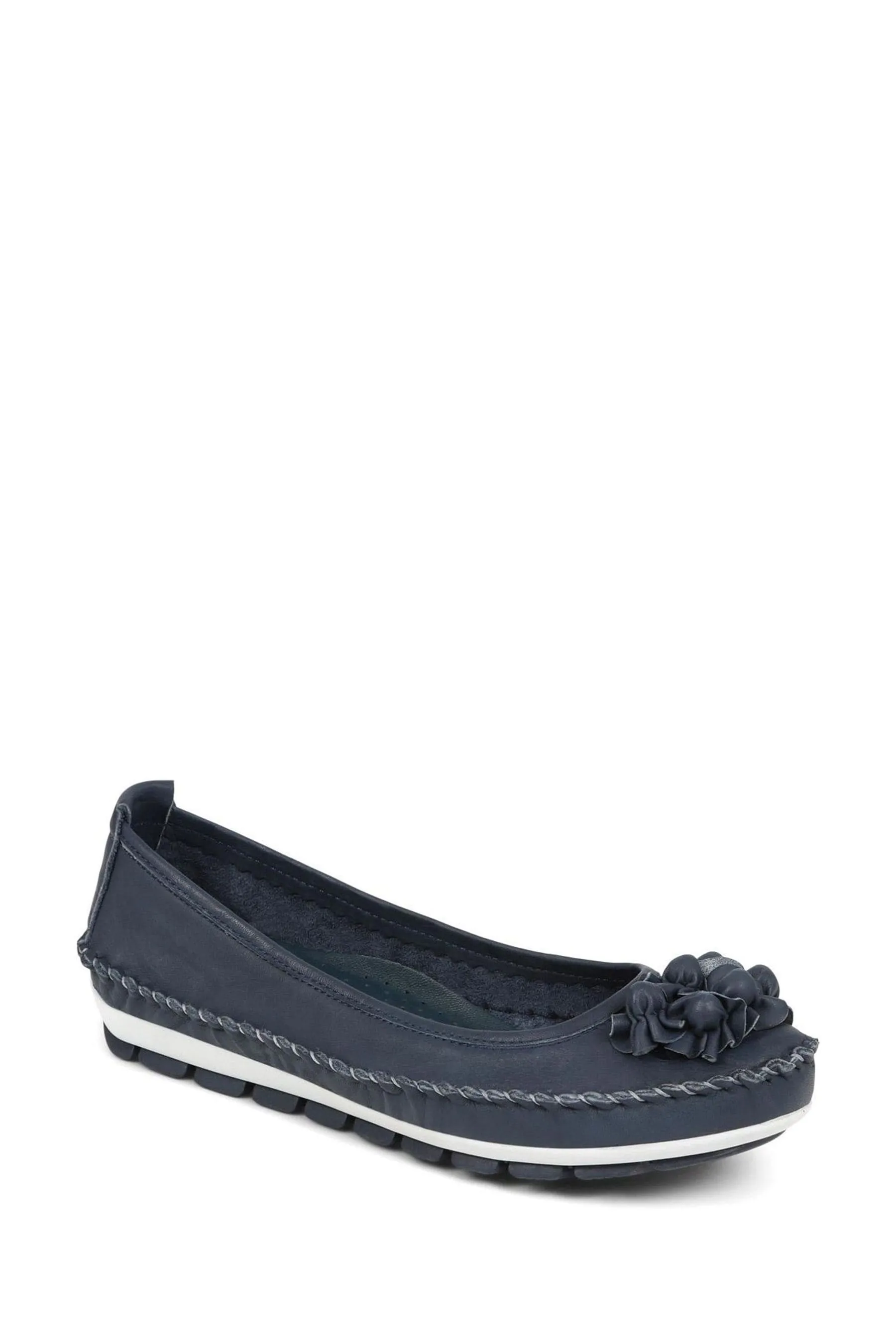 Pavers Blu - Floreale - Sneakers a ballerina in pelle    
