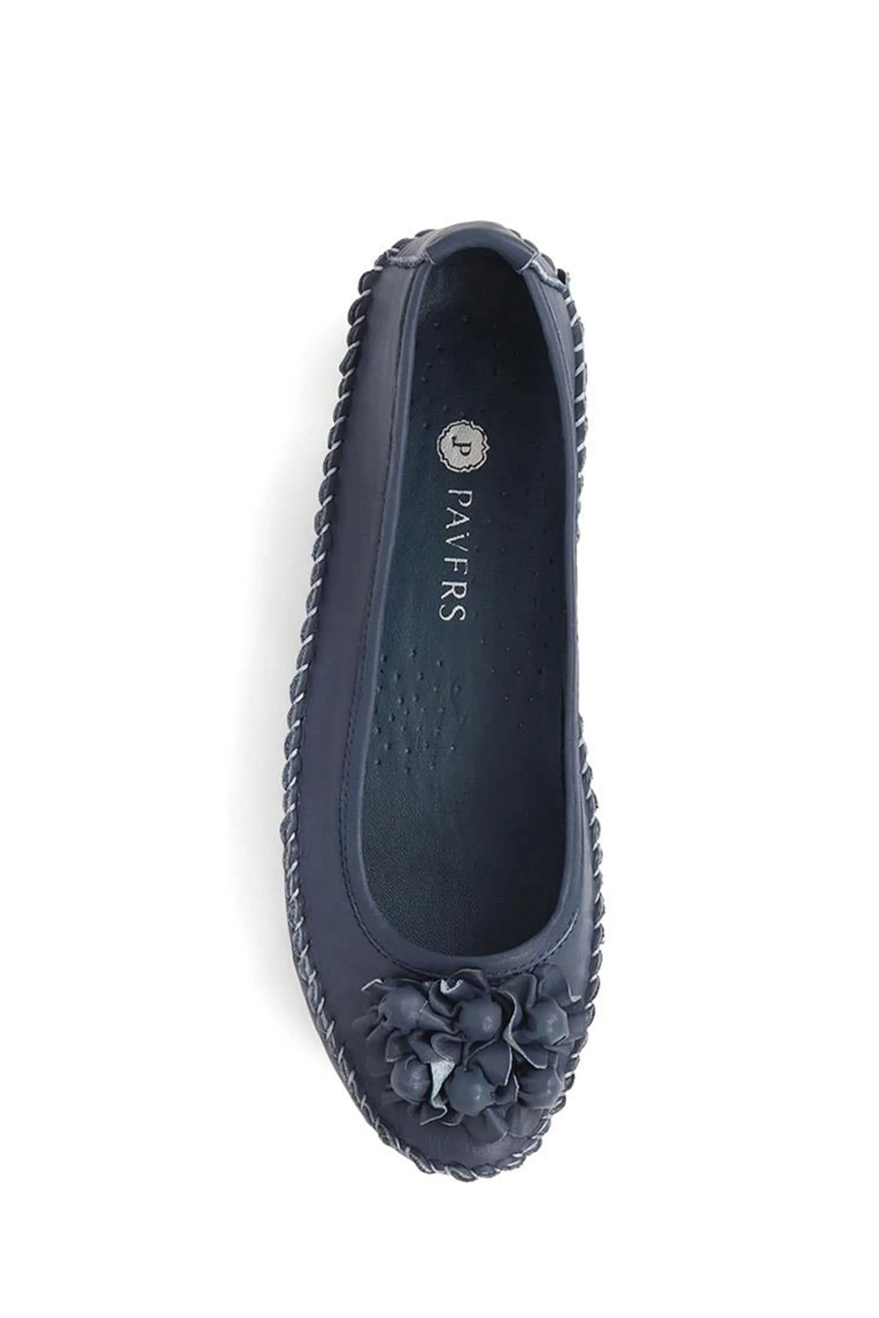 Pavers Blu - Floreale - Sneakers a ballerina in pelle    