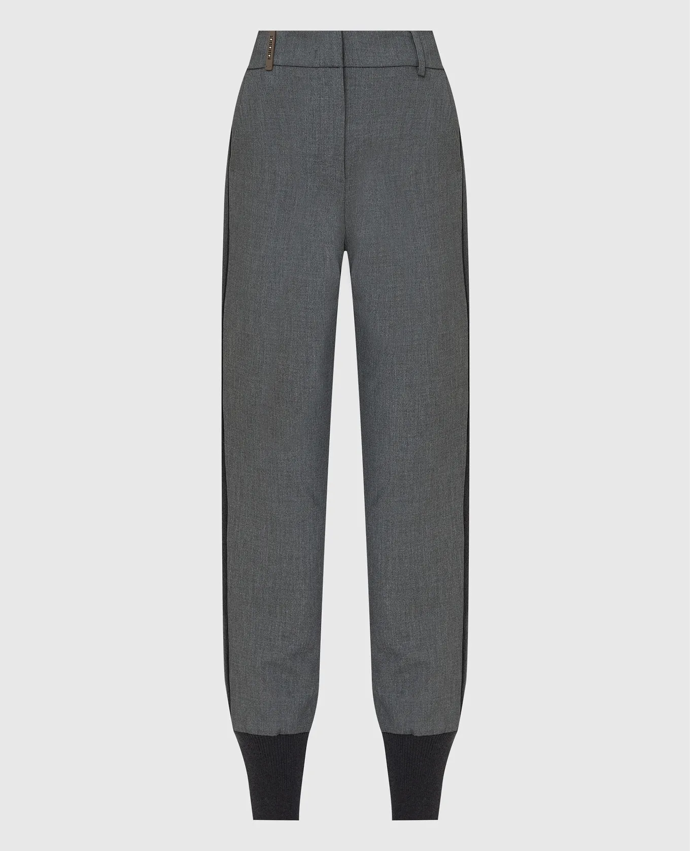 Peserico Pantaloni grigi a righe P04830A1917