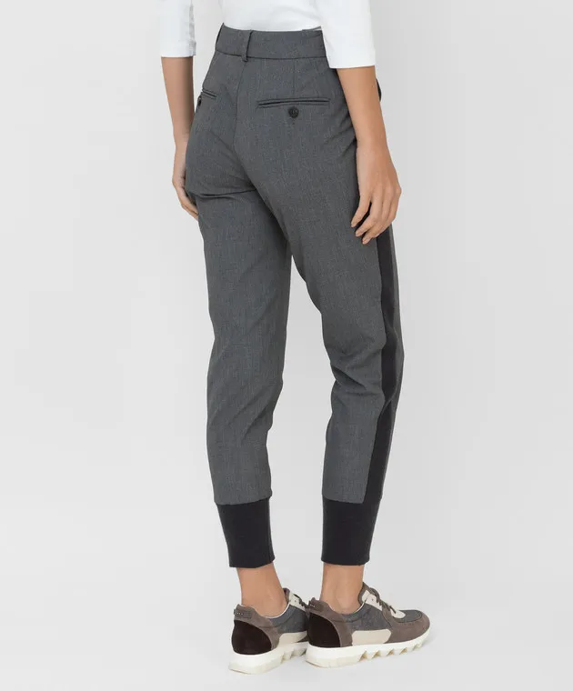 Peserico Pantaloni grigi a righe P04830A1917