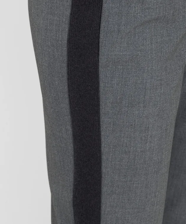 Peserico Pantaloni grigi a righe P04830A1917