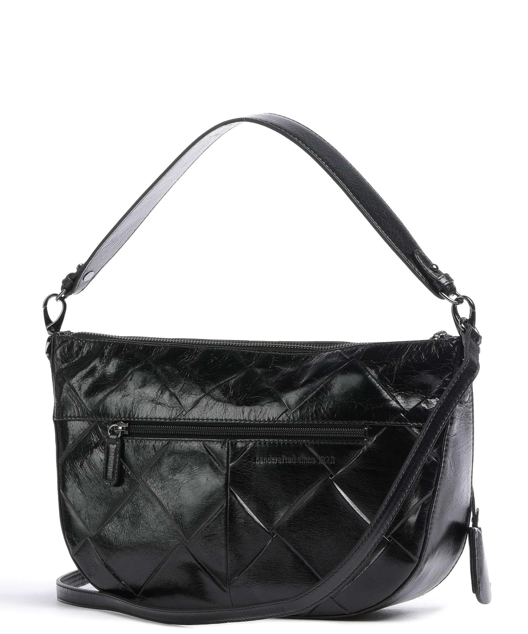  Picard Carre Borsa a spalla pelle di vacchetta goffrata nero  