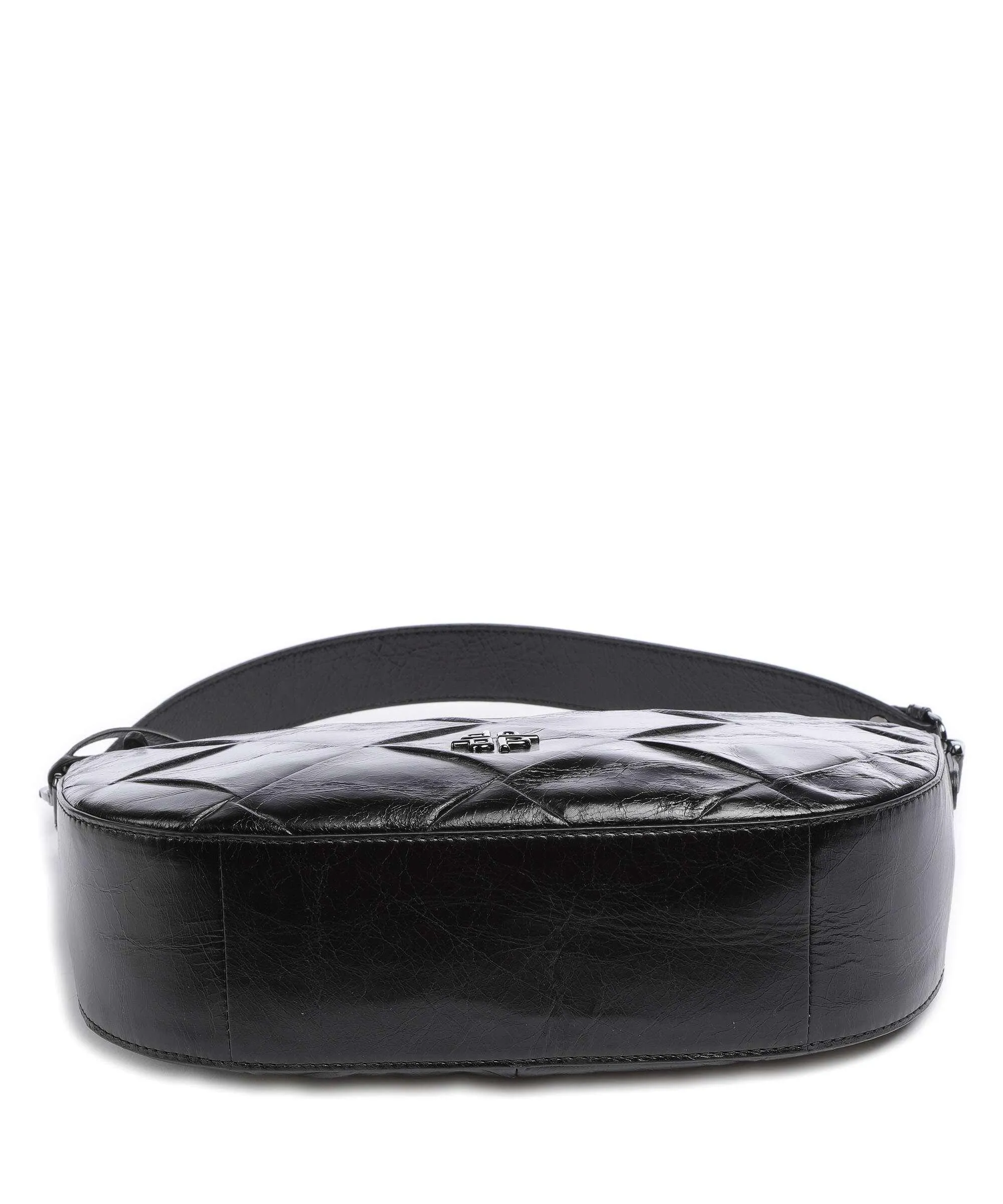  Picard Carre Borsa a spalla pelle di vacchetta goffrata nero  