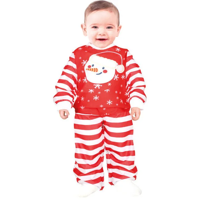 Pigiama natalizio con pupazzo di neve per bambini