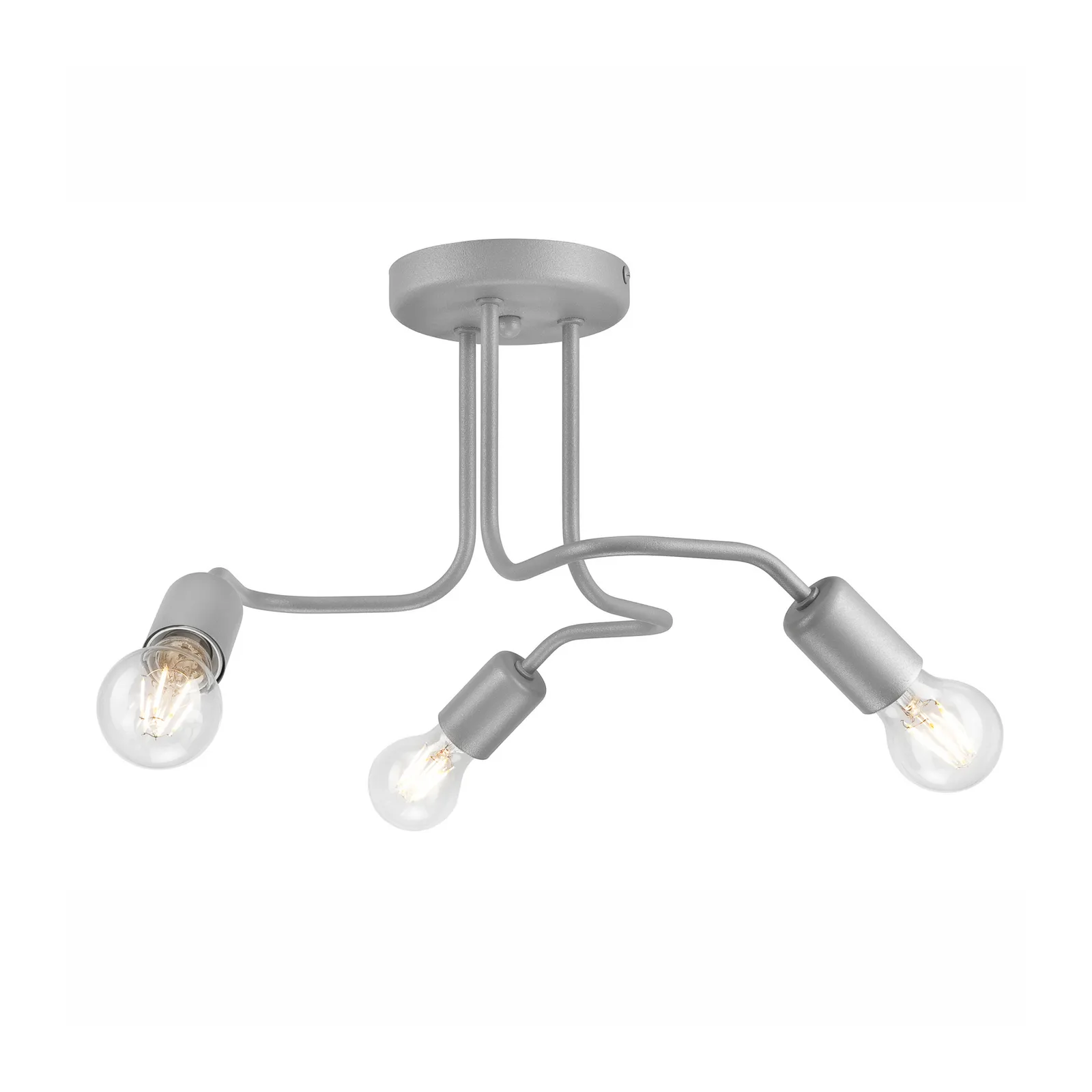 Plafoniera Joiy, ripartita, 3 luci, grigio
