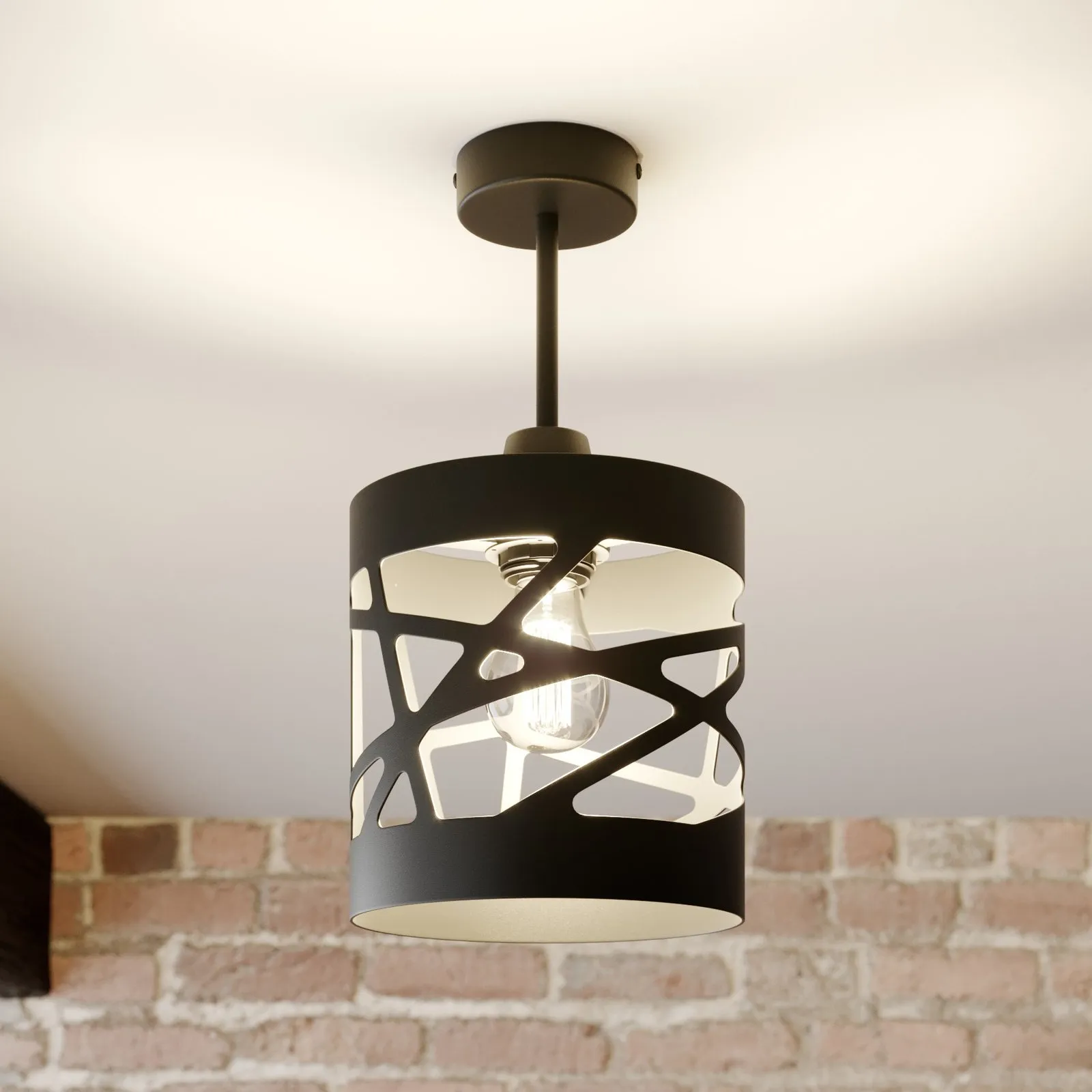 Plafoniera Modul Frez campione paralume 17,5 cm nero
