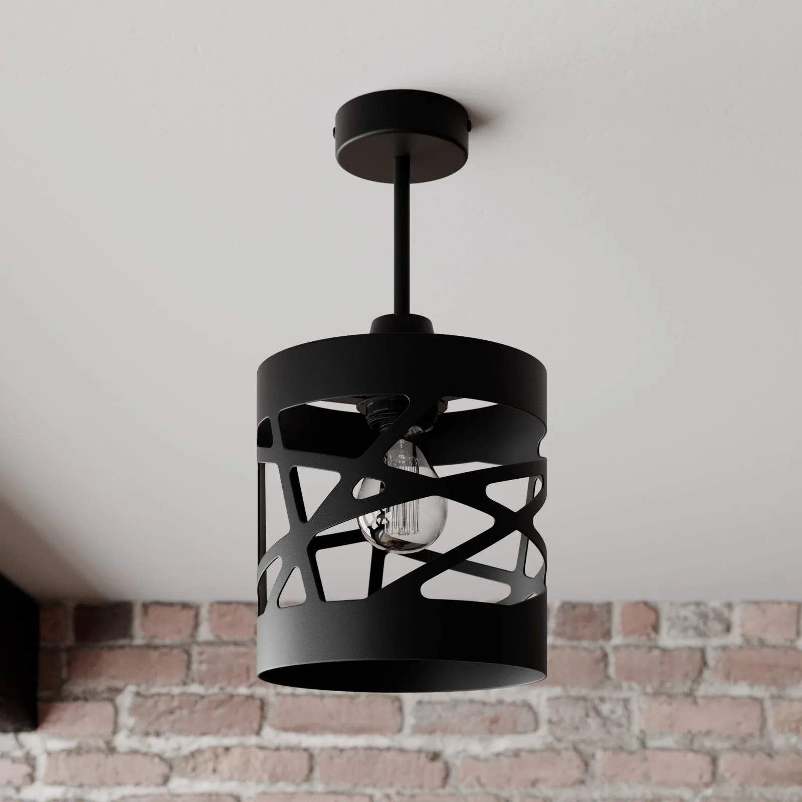 Plafoniera Modul Frez campione paralume 17,5 cm nero