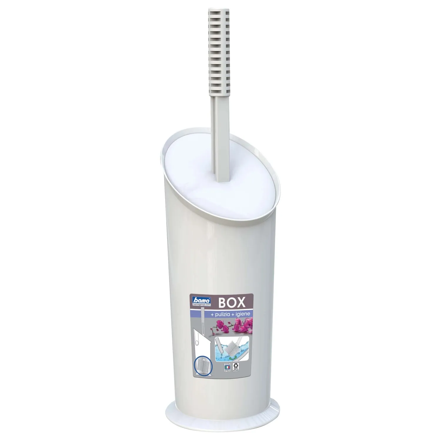 Portascopino bagno BOX H 39,5 cm bianco
