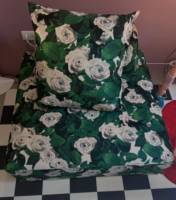 Pouf Seletti Pouf modulare Incluso di schienale e cuscino