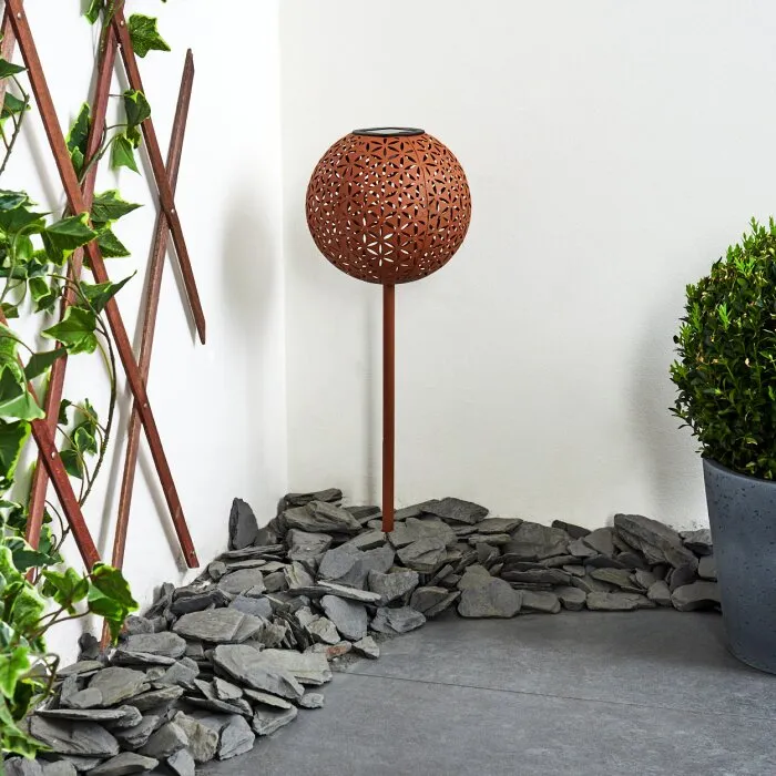 Samoao Lampada solare LED Ruggine, Nero, 1-Luce