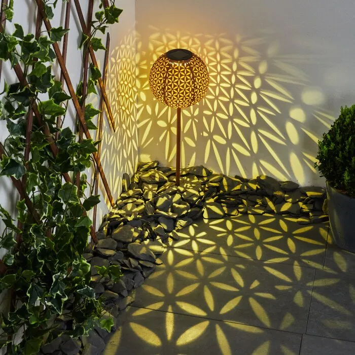 Samoao Lampada solare LED Ruggine, Nero, 1-Luce
