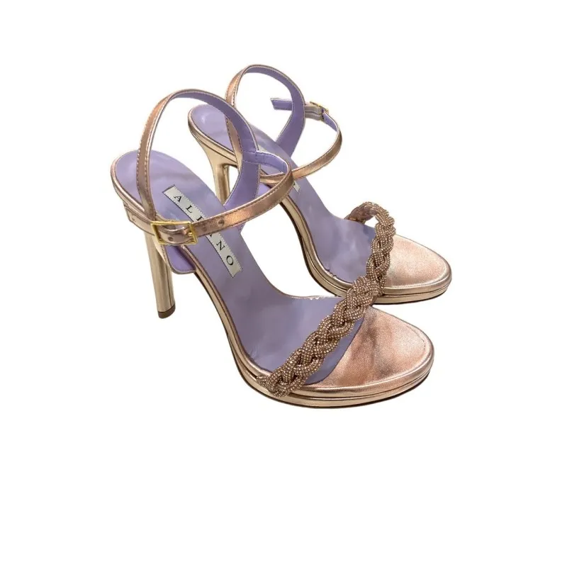 SANDALI CON TRECCIA IN STRASS DA DONNA ALBANO