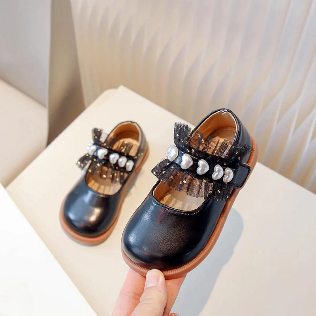 Scarpe da principessa super adorabili con volant in pizzo Spettacoli accattivanti Scarpe da sera per ragazze Studentessa Mary Ja