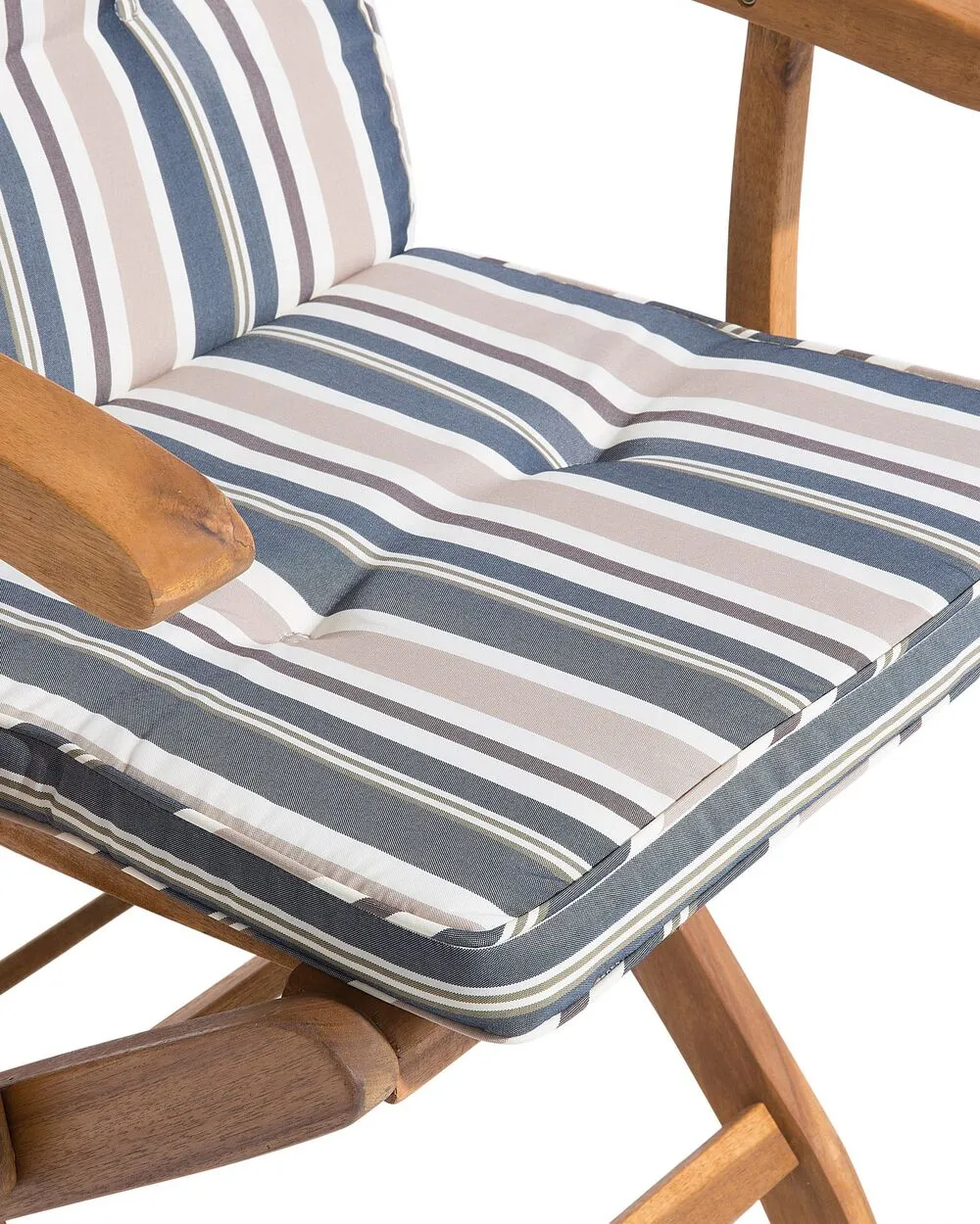 Set of 2 Garden Chairs with Cushions MAUI Acacia Wood Multicolour