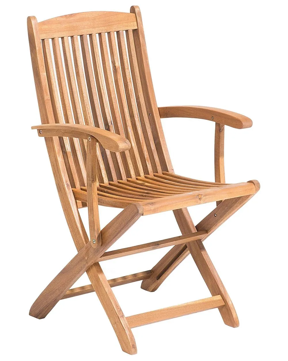 Set of 2 Garden Chairs with Cushions MAUI Acacia Wood Multicolour