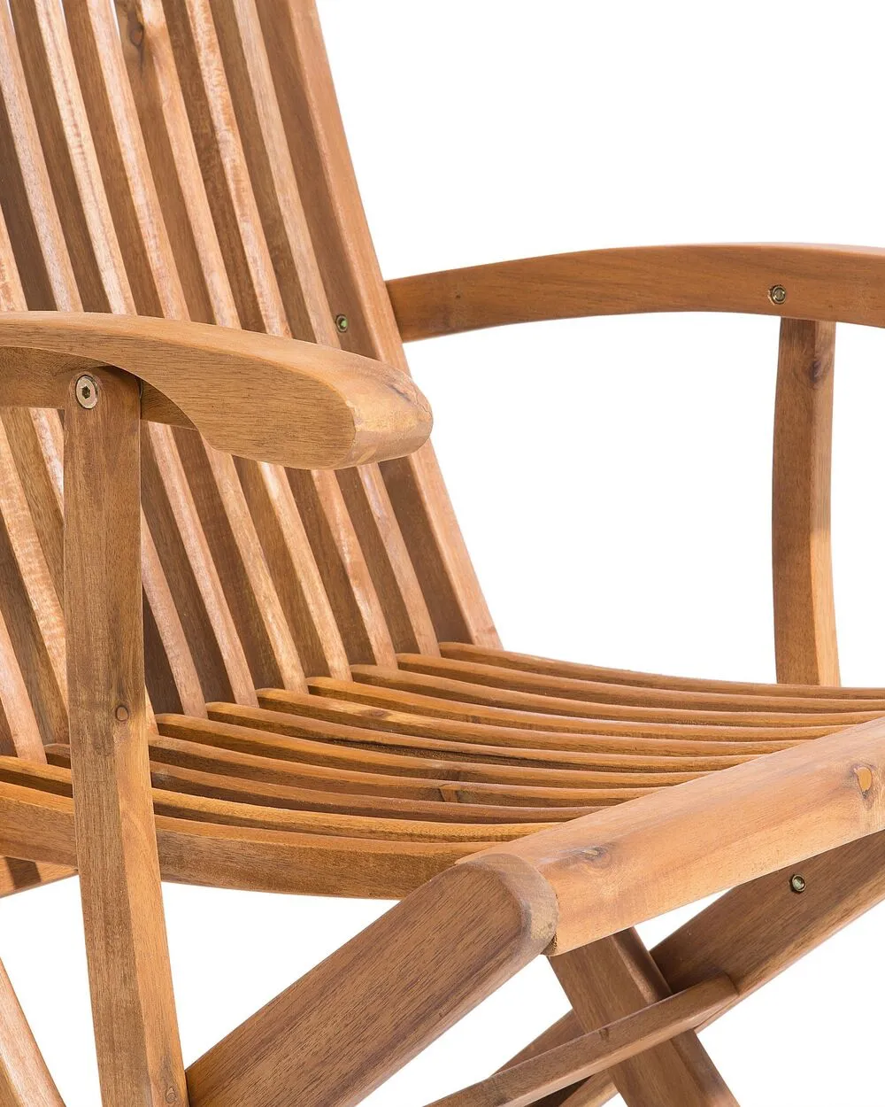 Set of 2 Garden Chairs with Cushions MAUI Acacia Wood Multicolour
