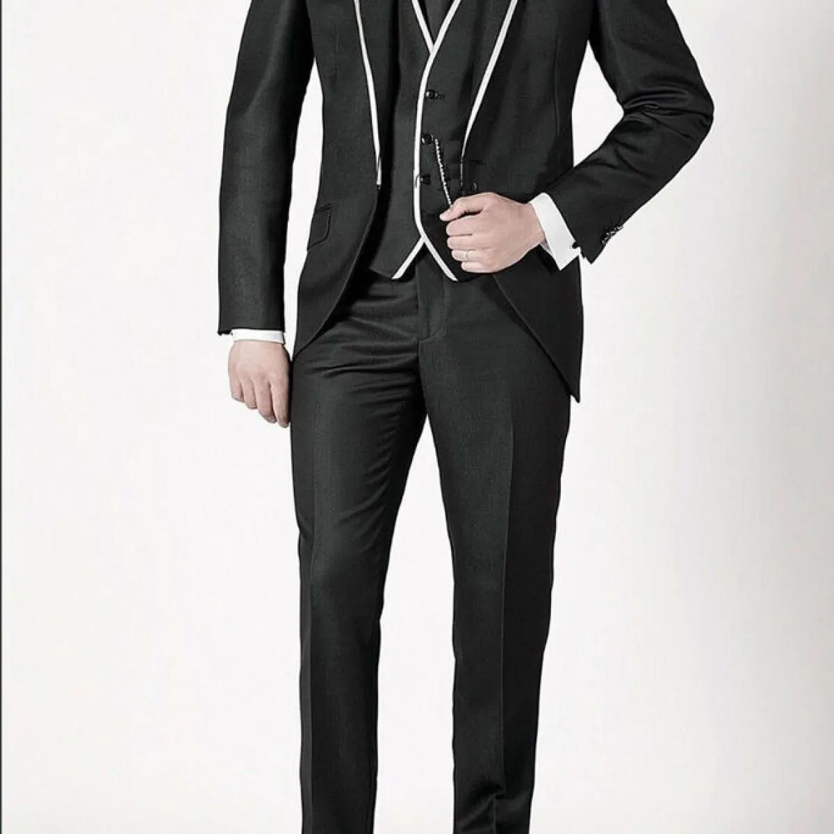 Uomo nero abiti firmati matrimonio sposo cena (giacca + gilet + pantaloni) blazer verde hombre