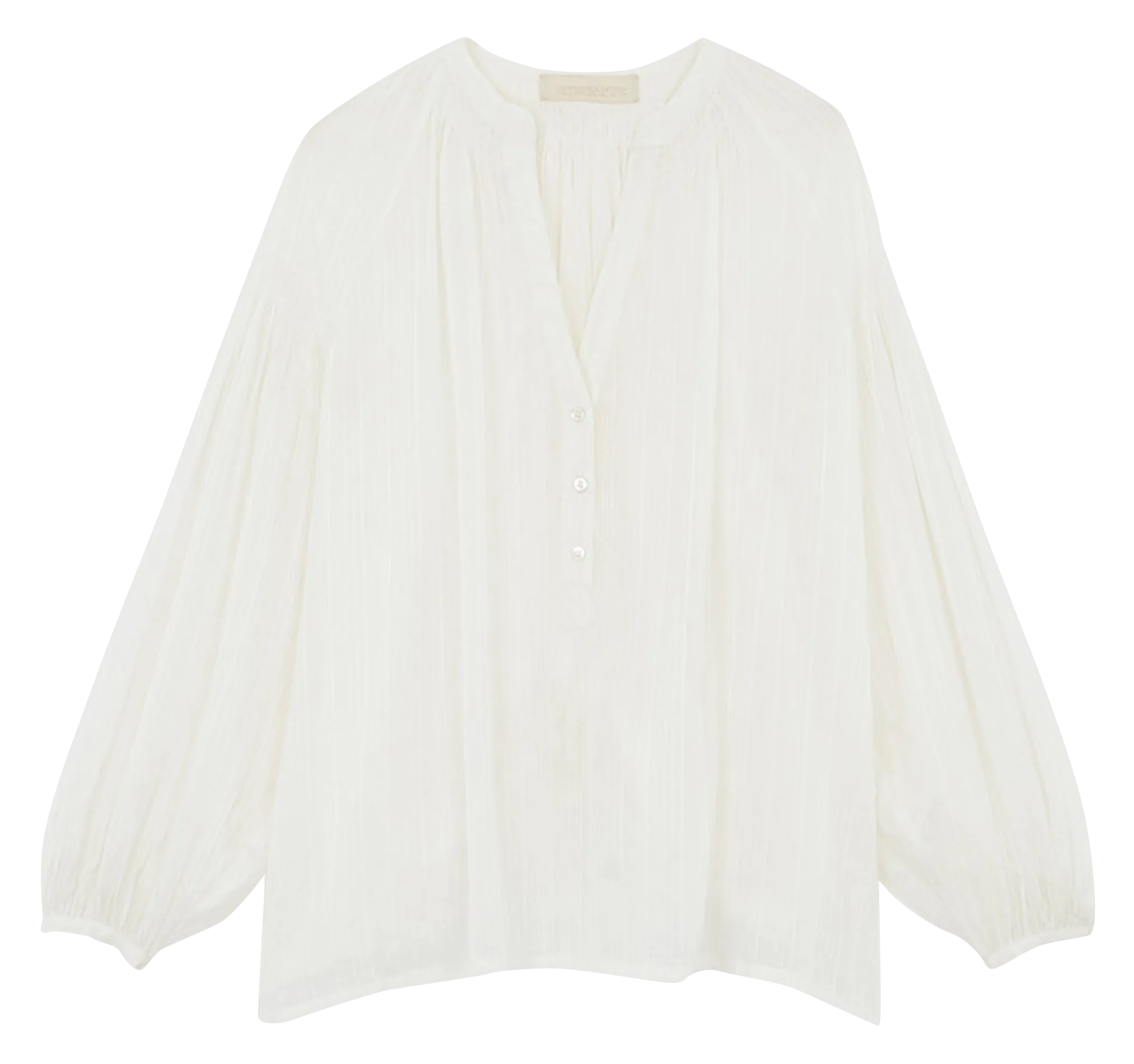  VANESSA BRUNO   NIPOA - Blusa collo serafino in voile di cotone | Bianco