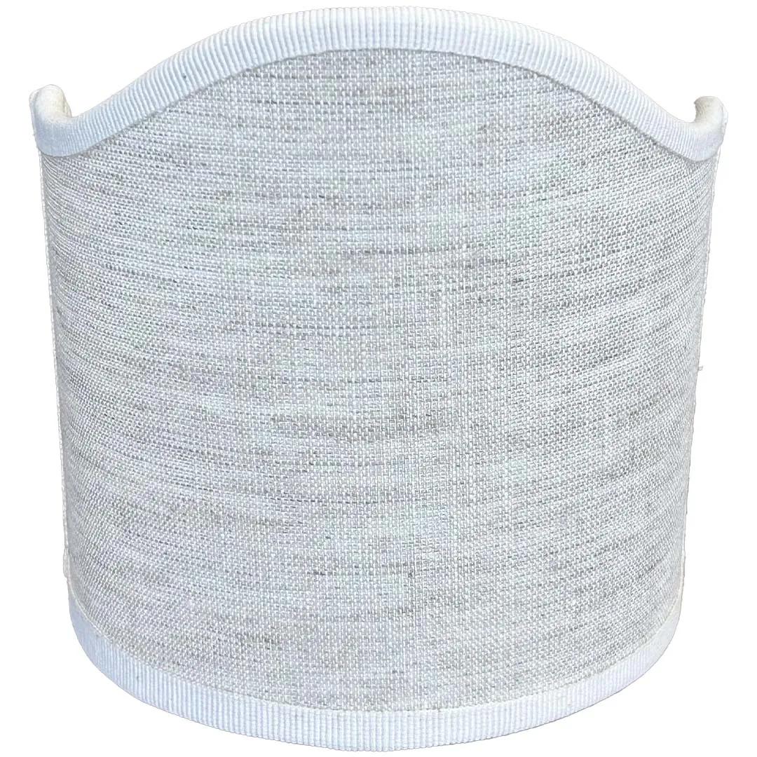 Ventolina mezzo paralume classico ventola in LINO 100% semitonda veletta semiluna per lampada parte di ricambio lampada da tavol