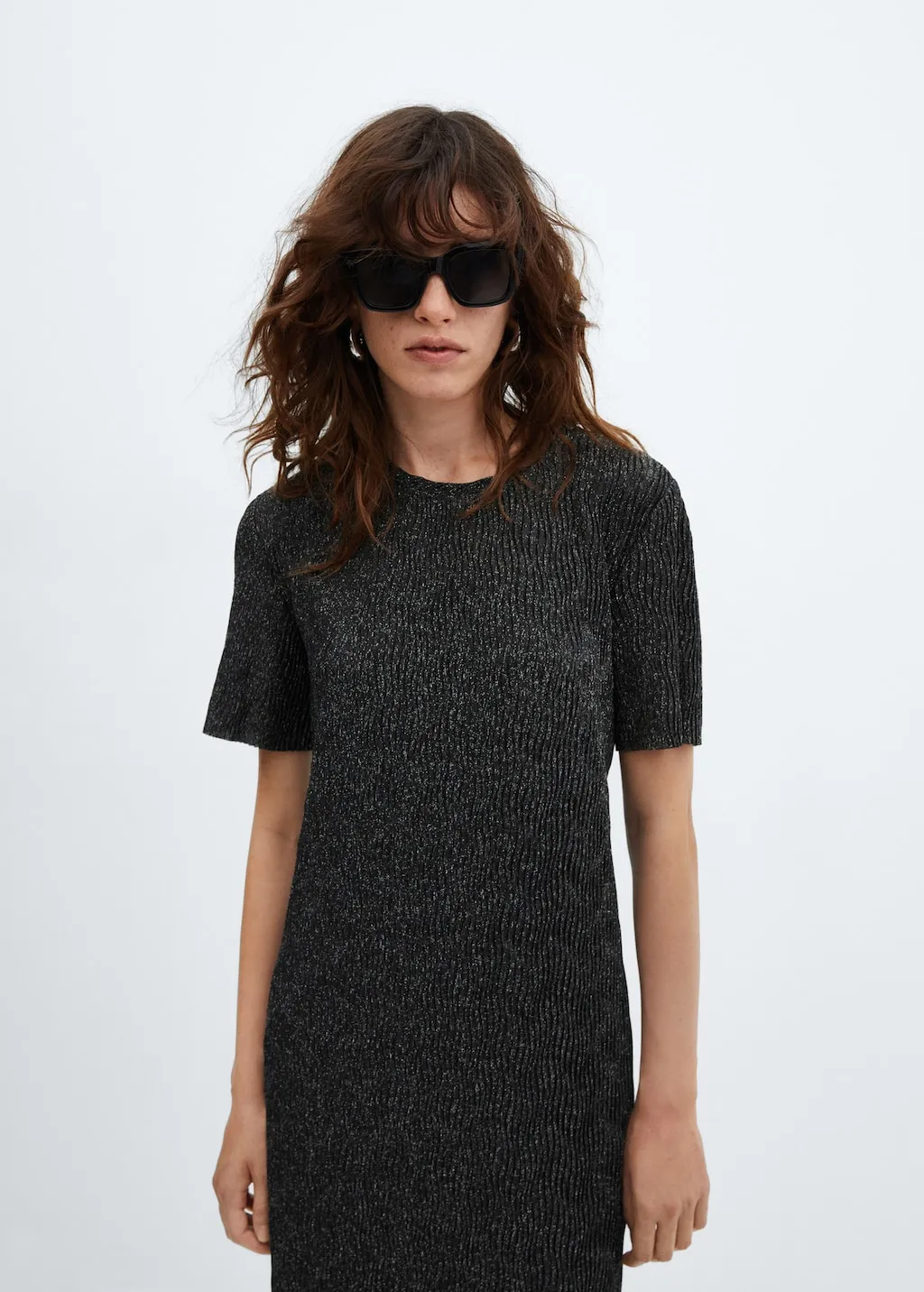 Vestito lurex spacco 