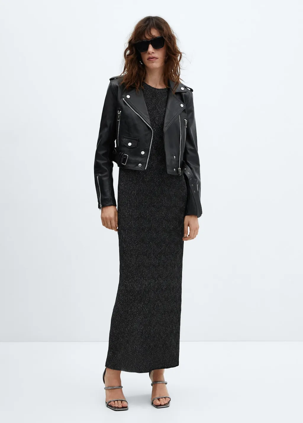 Vestito lurex spacco 