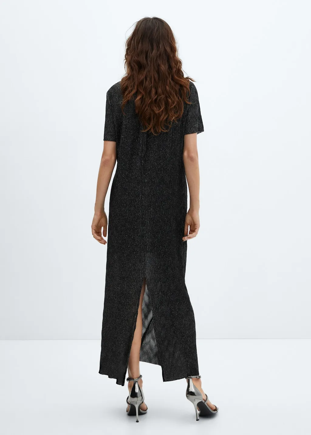 Vestito lurex spacco 
