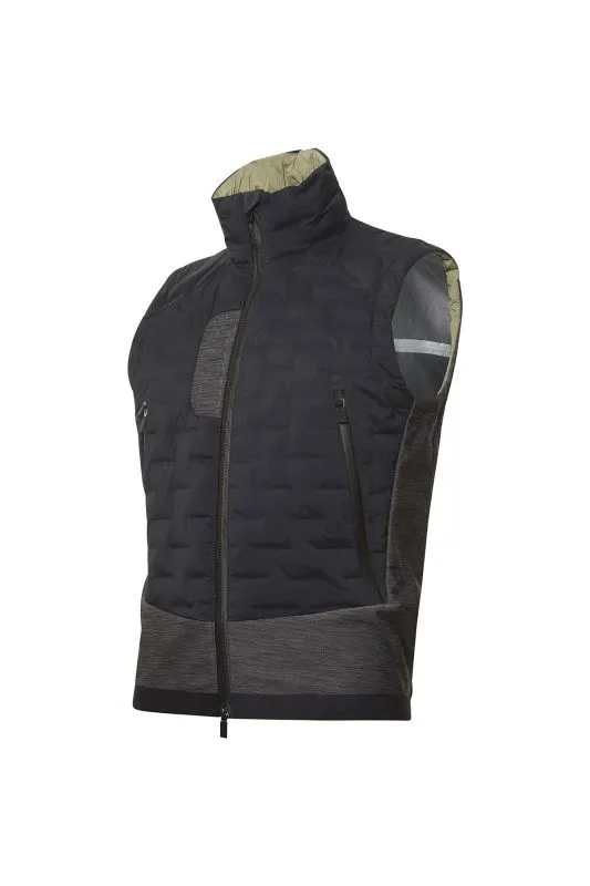 ZERORH+ CLIMATE 5 ELEMENTS HYBRID VEST Gilet Uomo Black/Dark Grey Melange/Kaluga Brown